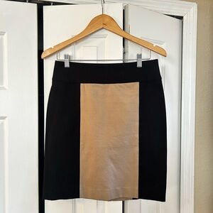 Banana Republic Colorblock Front Panel Pencil Skirt - Black & Camel Sz 4